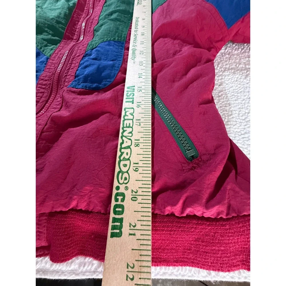 Arctic Sun Vintage Kids‎ Colorblock Coat Pink Green Blue Size L 14